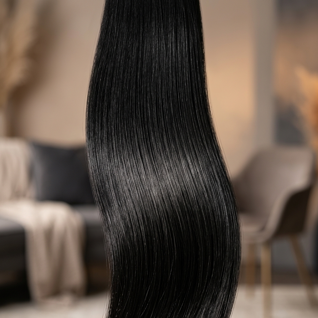 Luxurious Jet Black hair extensions
